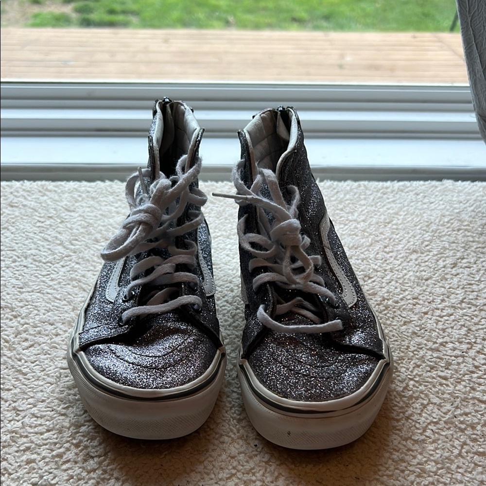 Vans Silver Glitter High-Tops